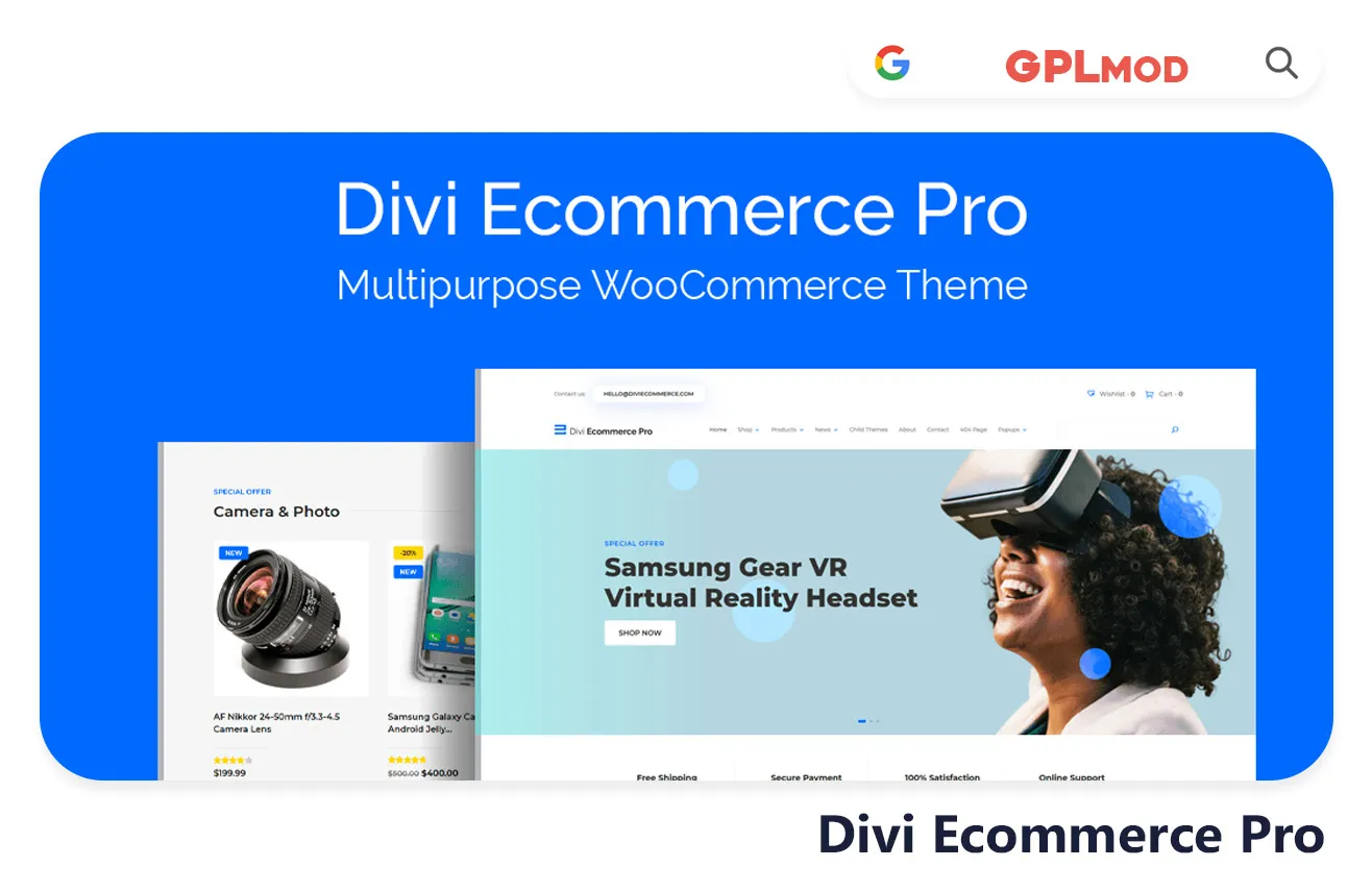 Download Divi Ecommerce Pro Free - GPLMOD - gplmod.com - Latest Version GPL