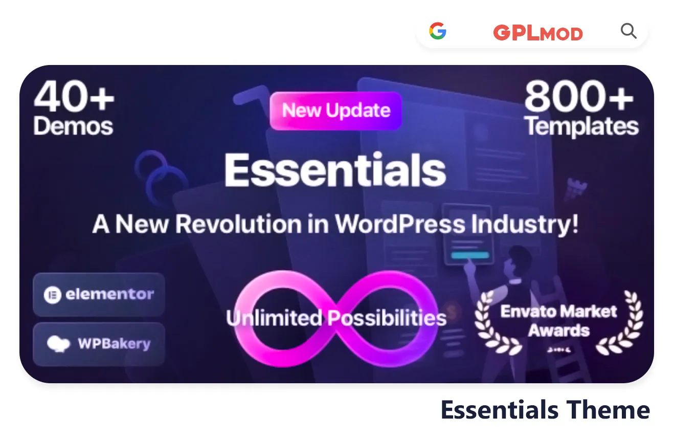 Download Essentials Theme Free - GPLMOD - gplmod.com - Latest Version GPL