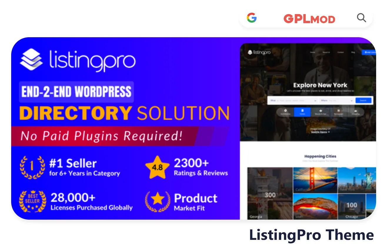 Download ListingPro Theme Free - GPLMOD - gplmod.com - Latest Version GPL