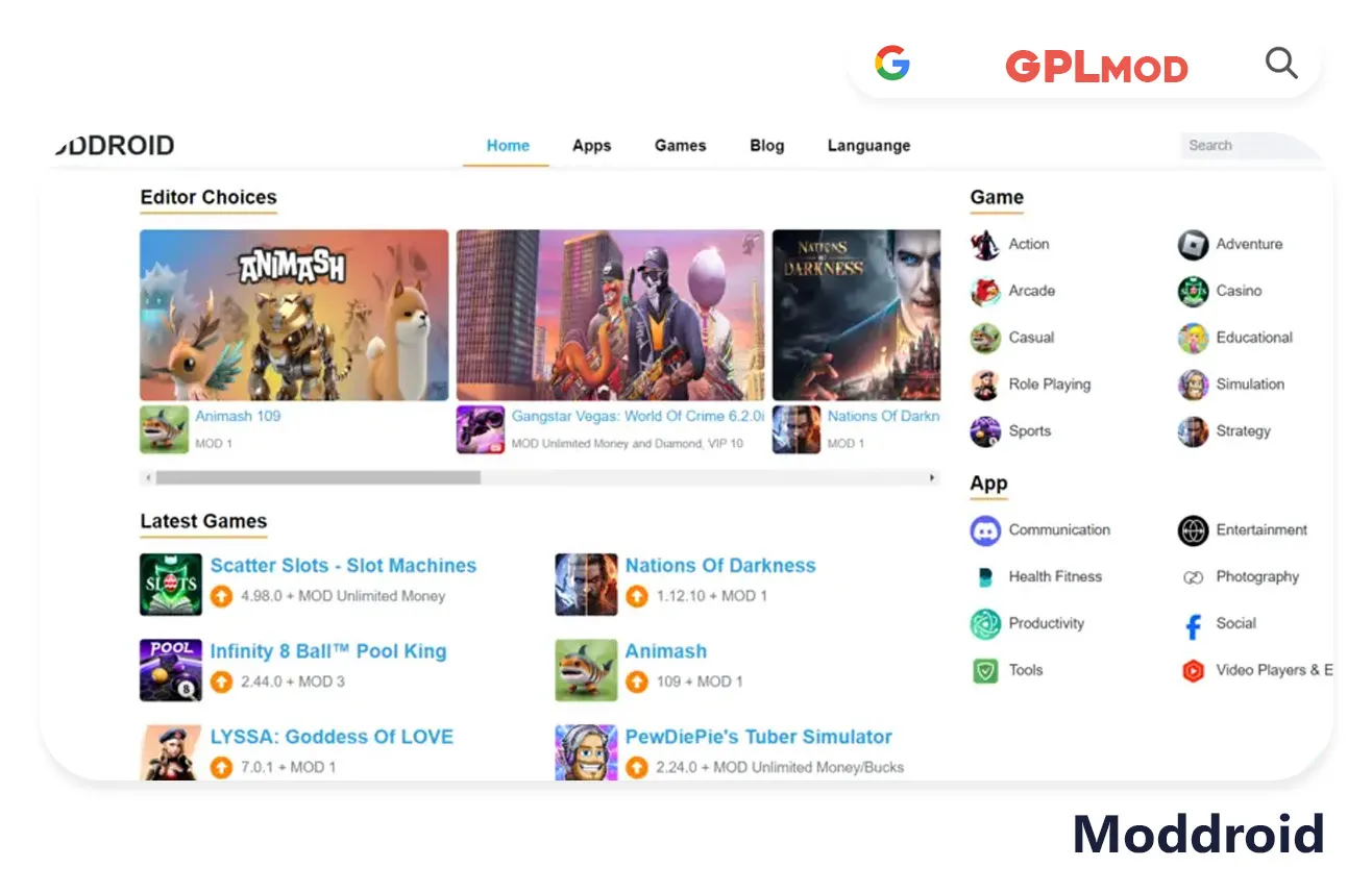 Download Moddroid Free - GPLMOD - gplmod.com - Latest Version GPL