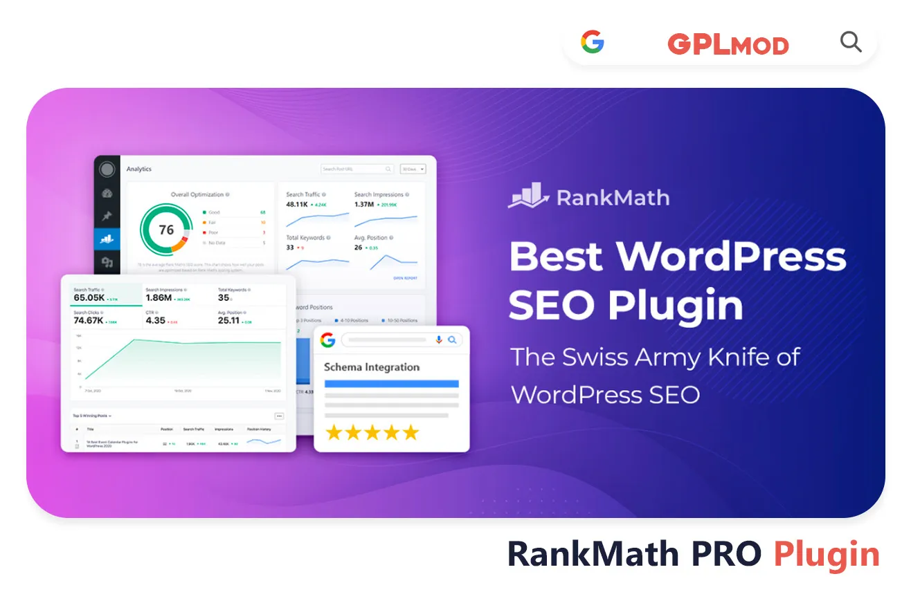 Download RankMath Pro Plugin Free - WordPress GPLMOD - gplmod.com - Latest Version GPL