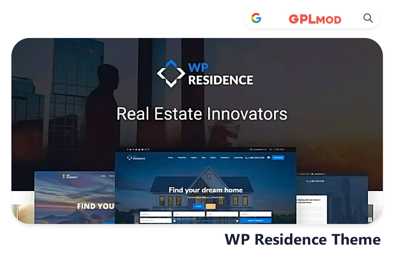 Download WP Residence Theme Free - GPLMOD - gplmod.com - Latest Version GPL